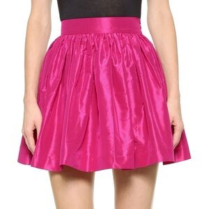 Party Skirts by Skot Fuchsia 100% Silk Skater Mini Skirt Punk Chic Party Size XS